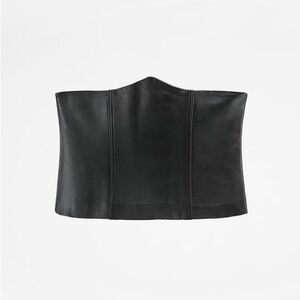 ZARA NWT MED LEATHER CORSET CUMMERBUND